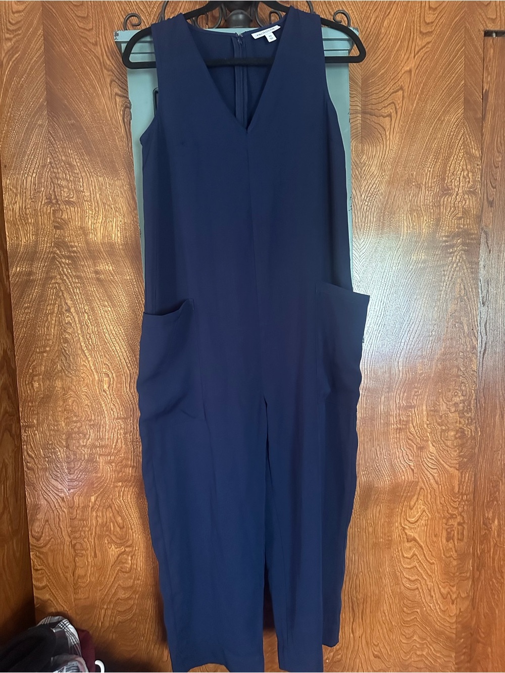 Prologue Navy Sleeveless V-Neck Wide-Leg Jumpsuit